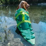 Sigurnosni prsluk za pse s motivom krokodila na plaži