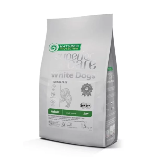 Pakiranje hrane Nature's Protection Superior Care White Dogs Grain Free s insektima za odrasle male pasmine.